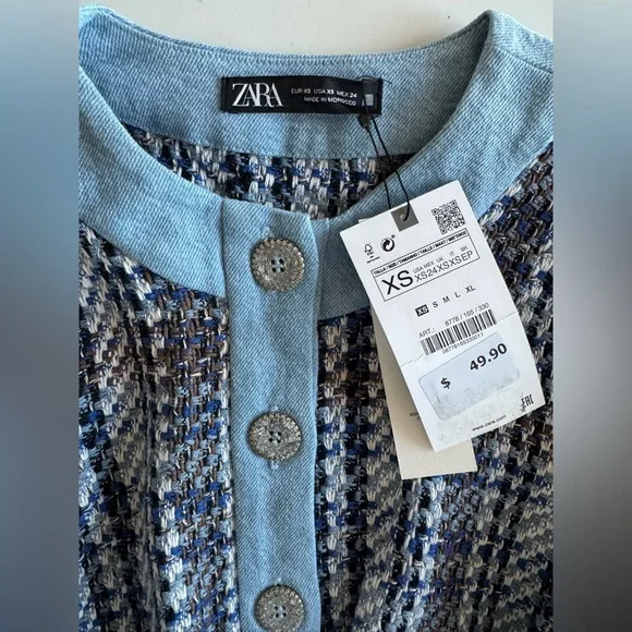 ZARA 💙 Tweed Top & Skirt Set - Picture 10 of 16